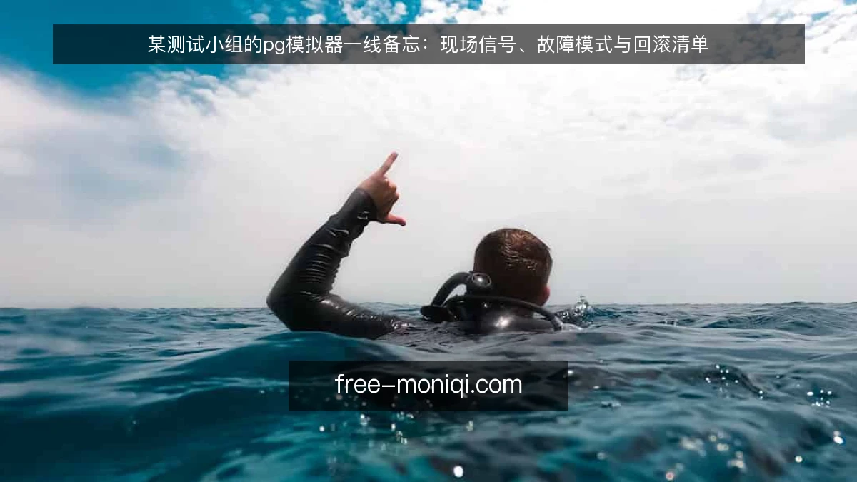 某测试小组的pg模拟器一线备忘：现场信号、故障模式与回滚清单